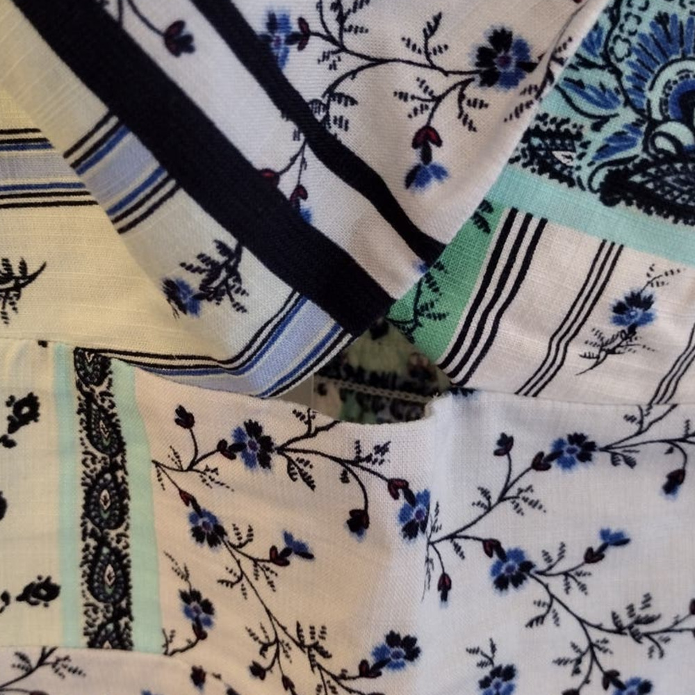 LOFT | TALL LENGTH Patchwork Floral Twist-Cutout Cami Dress - Picture 6 of 16